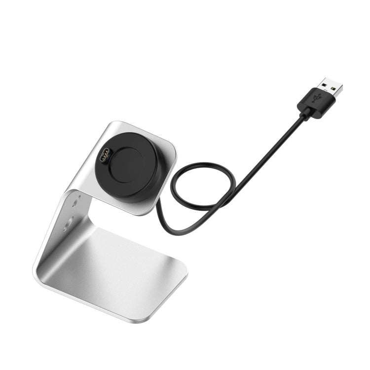 Garmin Watch Universal Aluminum Alloy Magnetic Charger Holder - Left Interface (Silver)