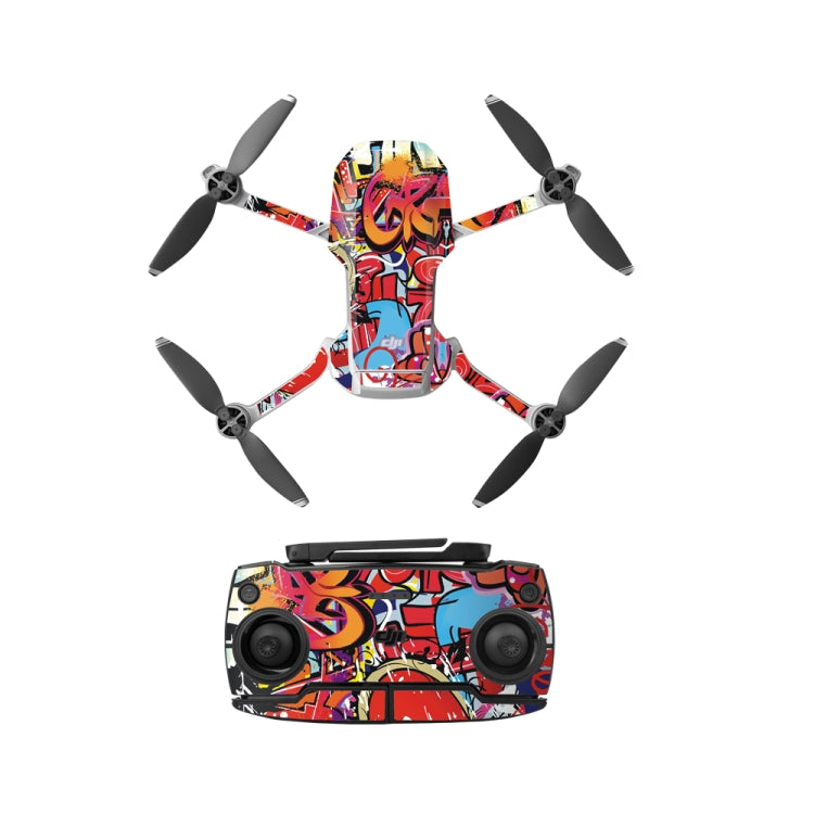 Sunnylife MM-TZ439 Colorful Graffiti Waterproof PVC Sticker Set for DJI Mavic Mini