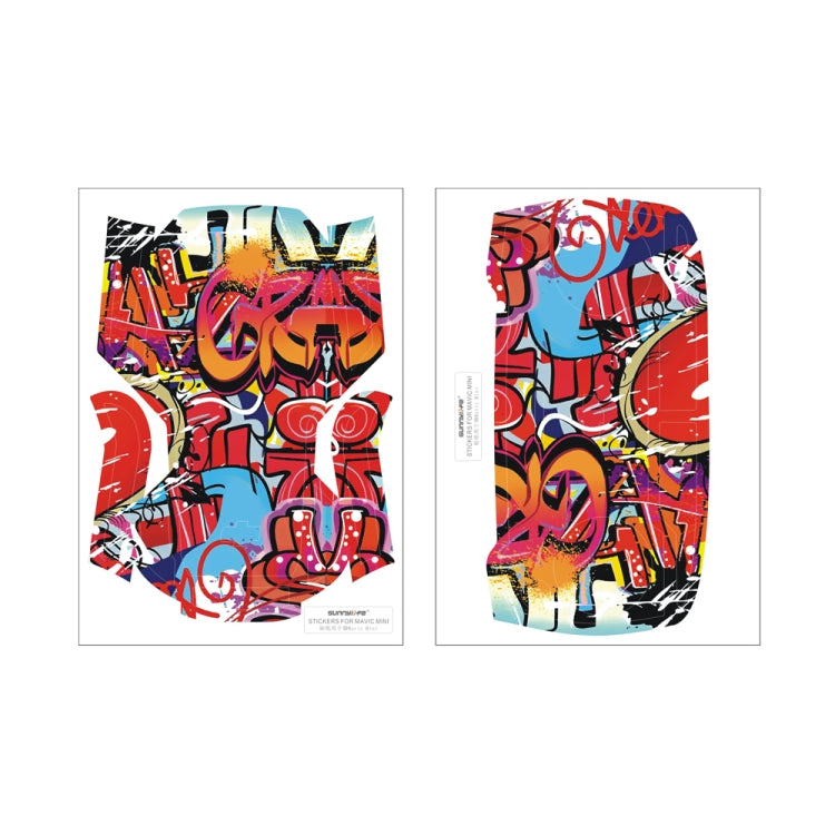 Sunnylife MM-TZ439 Colorful Graffiti Waterproof PVC Sticker Set for DJI Mavic Mini