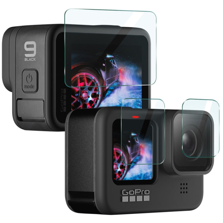 IMAK 3 in 1 Camera Lens and Screen Tempered Glass Film for GoPro HERO9