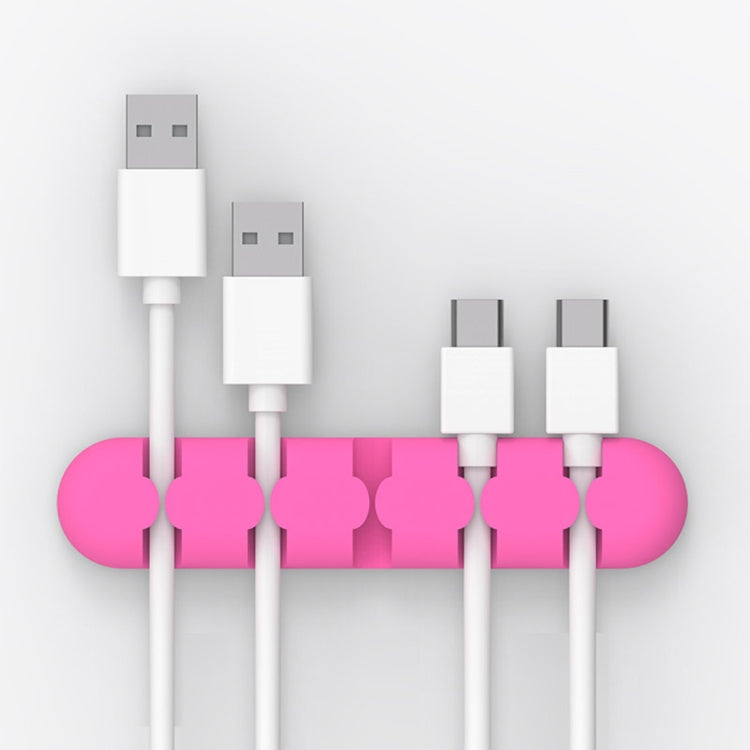 ORICO CBS5 Desktop Cable Manager Winder Fixer in Pink Silicone