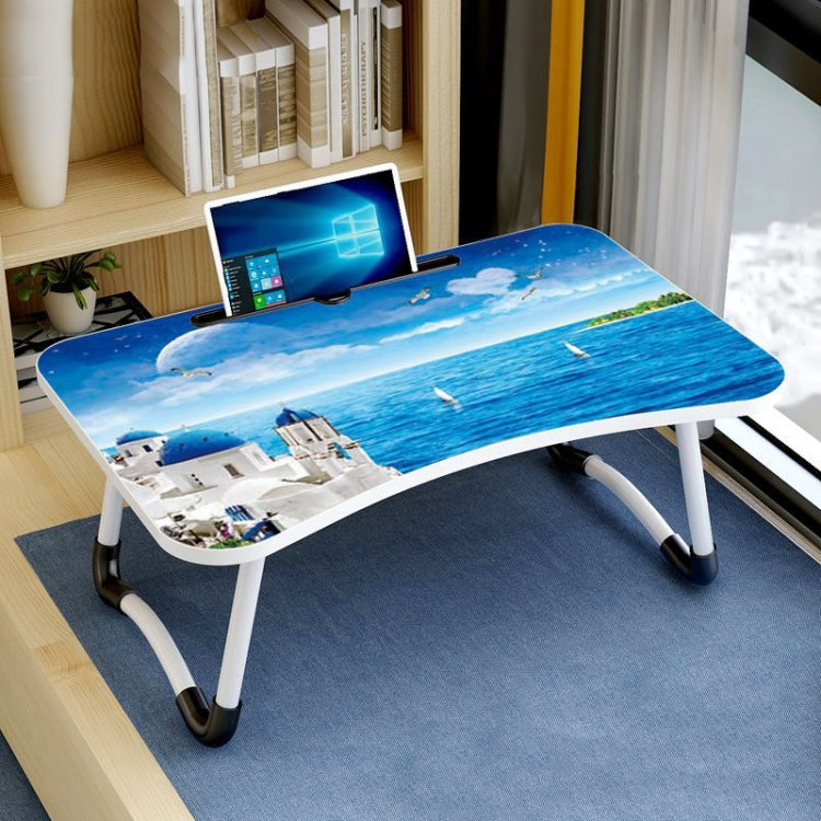 W-pattern Adjustable Folding Portable Laptop Desk with Card Slot (Castle)