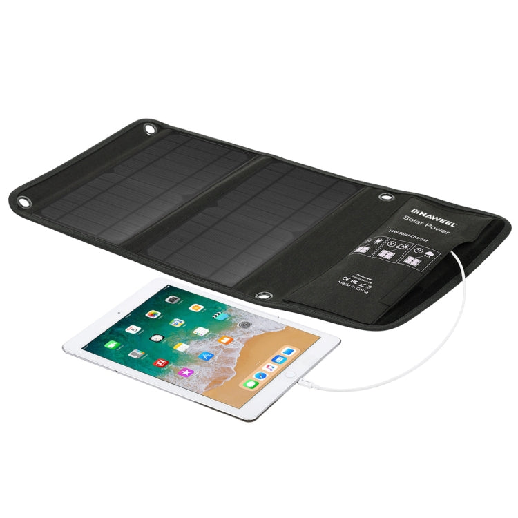 HAWEEL 14W Solar Panel Charger with Dual USB Ports