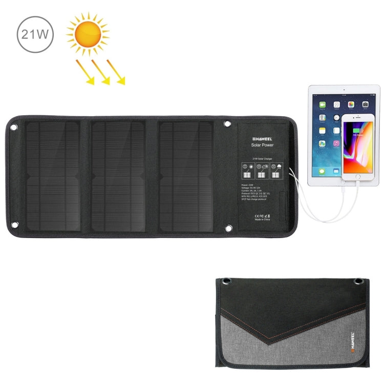 21W HAWEEL Foldable Solar Panel Charger for Outdoor Adventures