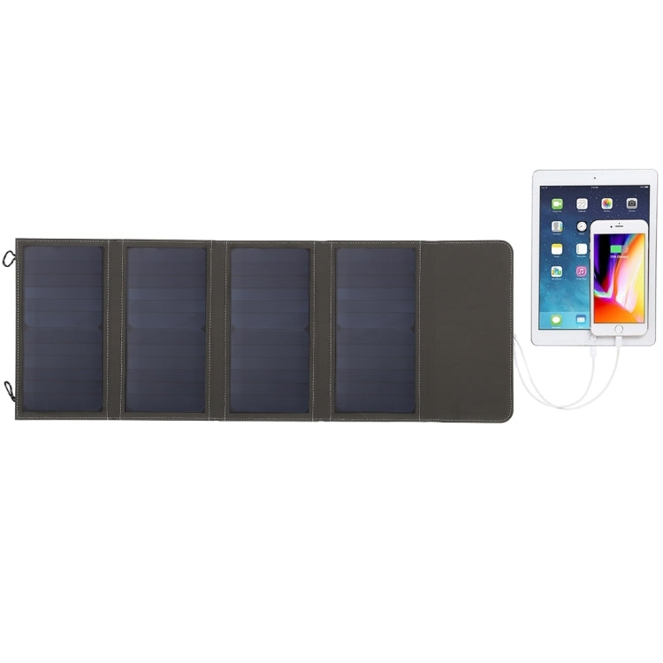 28W Foldable Solar Panel Charger with Dual USB Ports