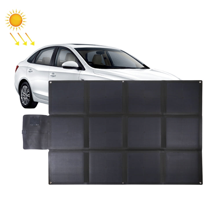 HAWEEL 150W 12-Fold ETFE Solar Panel Charger with USB and DC Output - Black