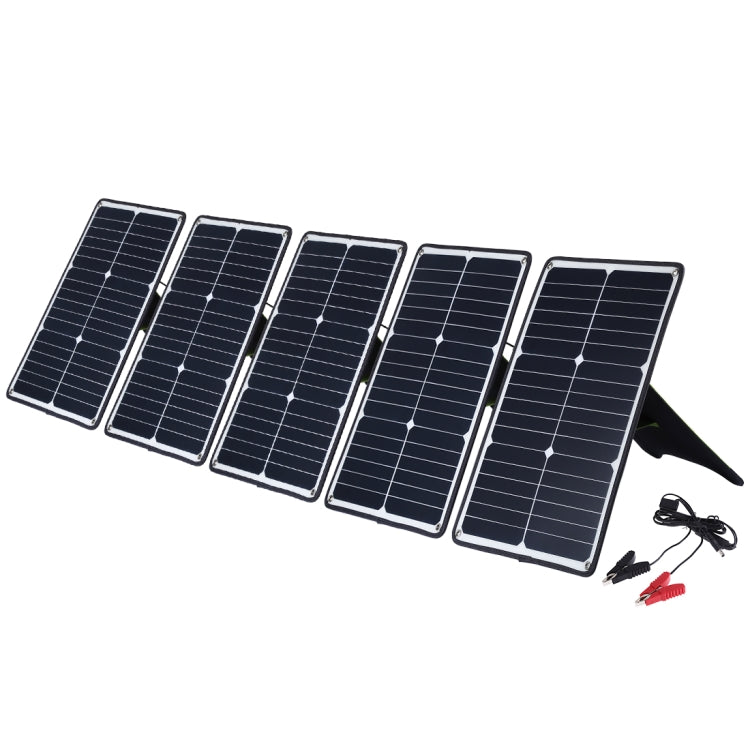 HAWEEL 5 Piece 20W Solar Power Panel Charger with USB Port & Holder in Black
