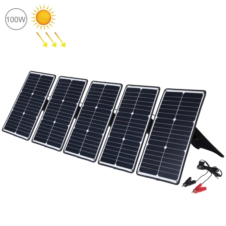 HAWEEL 5 Piece 20W Solar Power Panel Charger with USB Port & Holder in Black