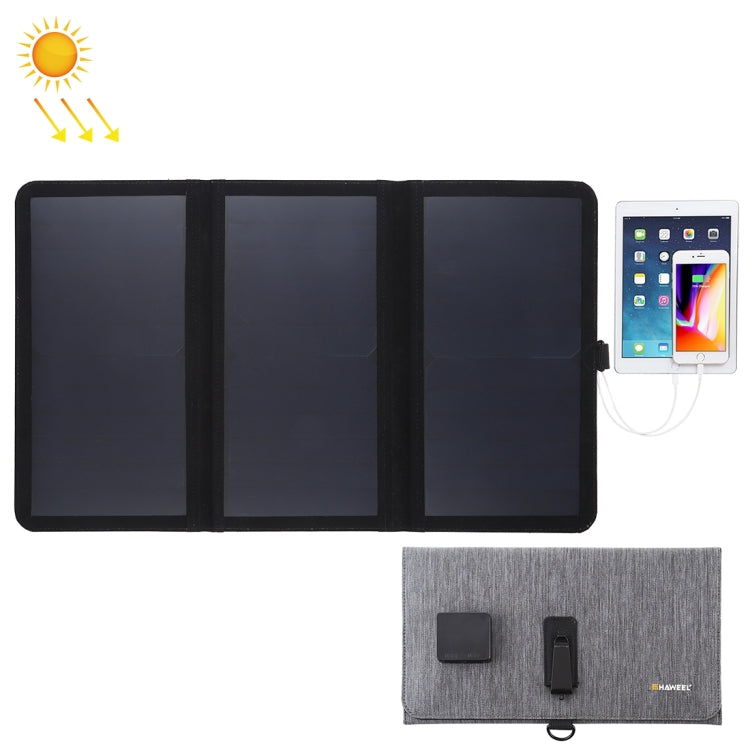HAWEEL 21W Ultrathin Solar Panel Charger with Dual USB Ports