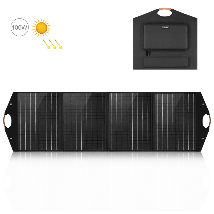 100W HAWEEL Foldable Solar Panel Charger - Black