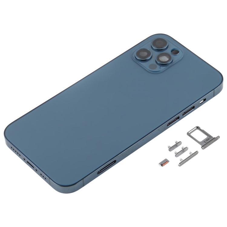 Replacement Back Cover with SIM Card Tray & Side Keys & Camera Lens for iPhone 12 Pro (Blue)