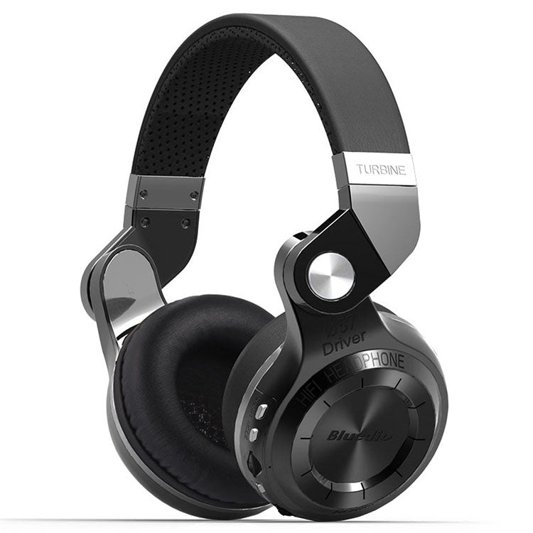 Bluedio T2+ Turbine Wireless Bluetooth 4.1 Stereo Headphones Headset with Mic & FM Radio, Black