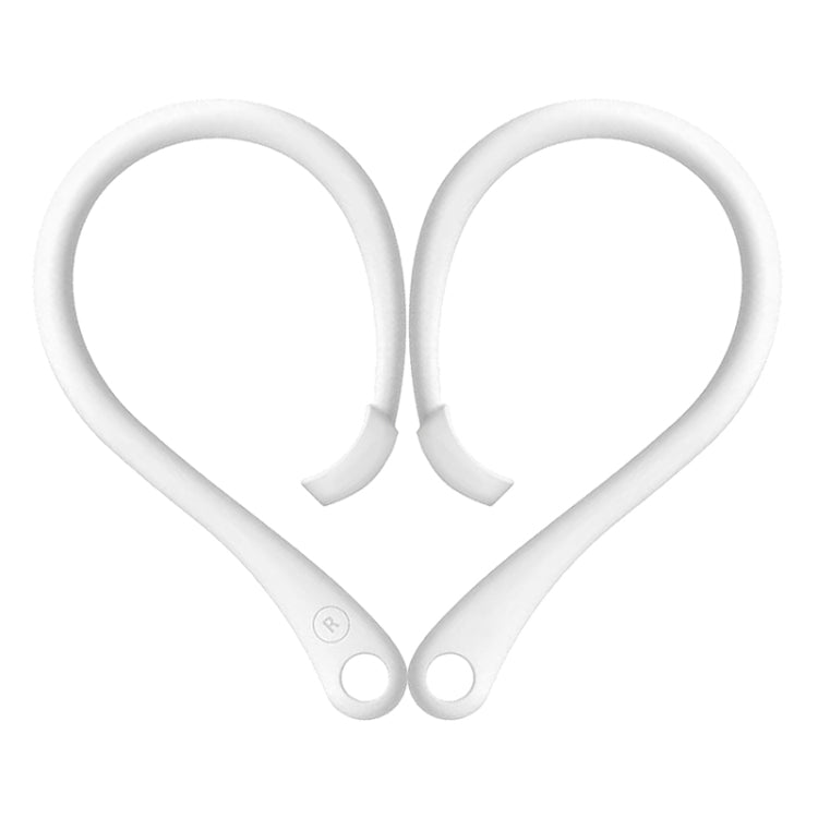 Anti-Lost Silicone Earphone Ear-Hooks for AirPods 1 / 2 / Pro (White)