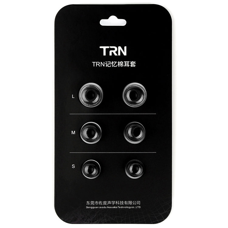TRN Memory Foam Earplugs for Earphones (Black)