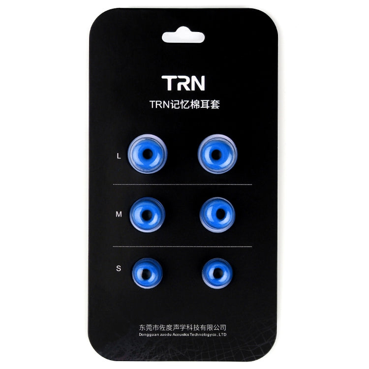 TRN Memory Foam Earplugs for Earphones (Blue)
