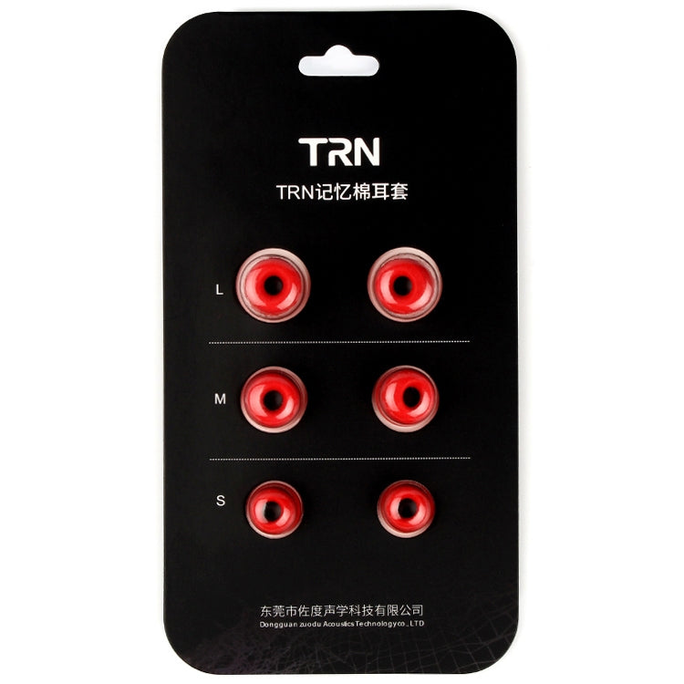 TRN Memory Foam Earplugs for Earphones (Red)