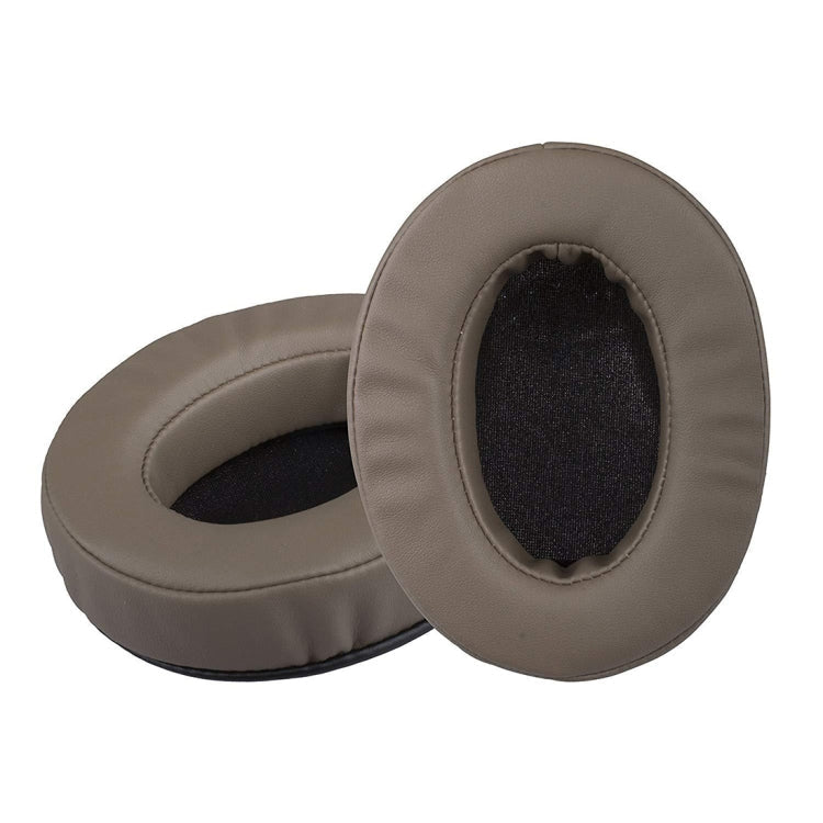 Oval Leather Flat Headphone Protective Case for Brainwavz HM5 / Philip SHP9500 (Brown)