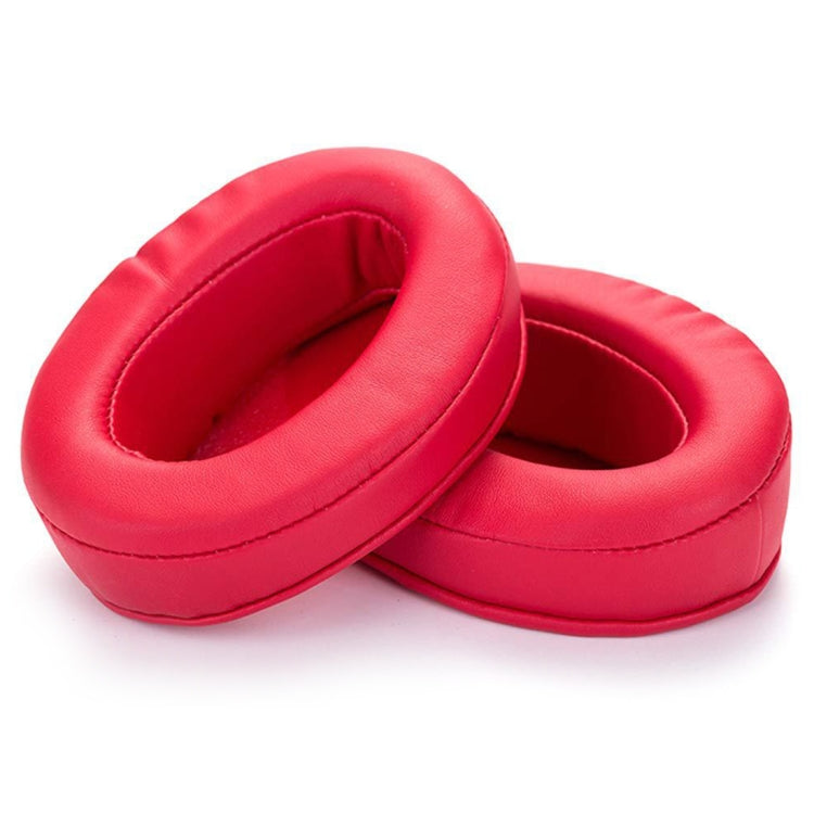 Oval Leather Headphone Protective Case in Red