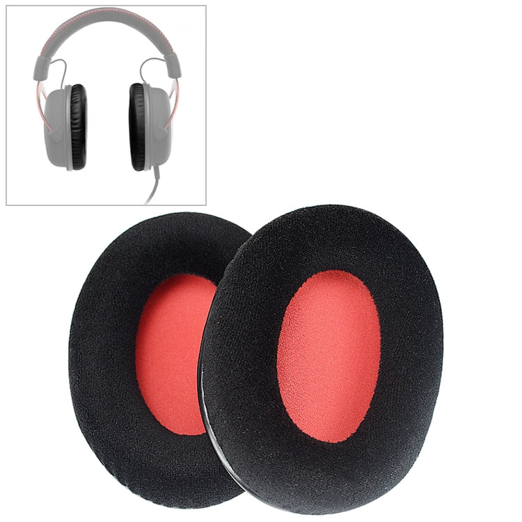 2 Pack Replacement Flannel Red Net Sponge Earpads for Kingston HyperX Cloud II Headphones