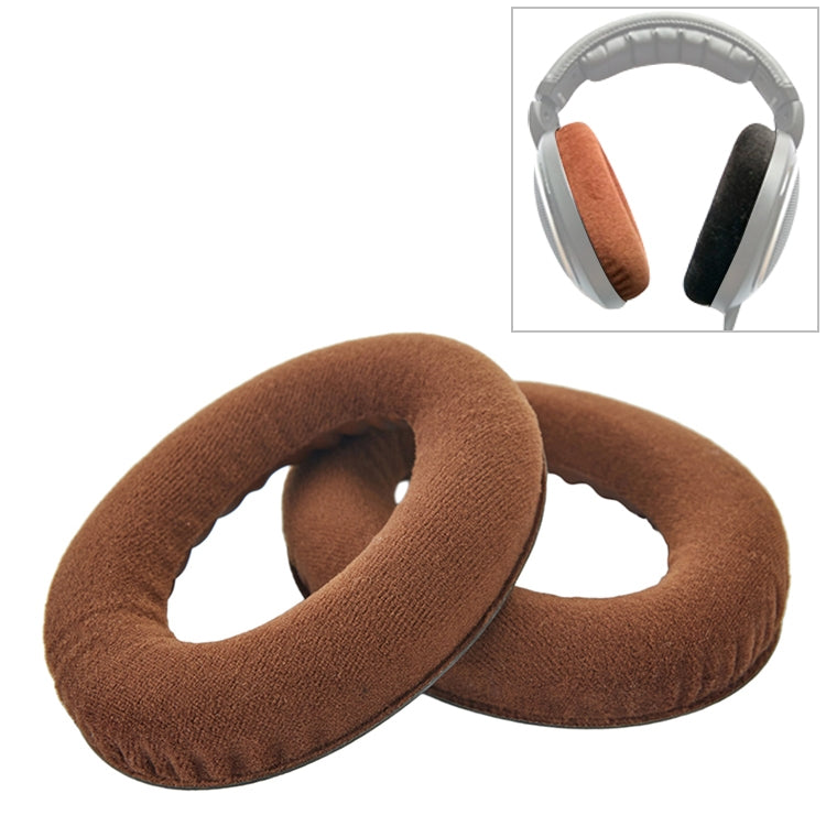 Luxurious Brown Velvet Earphone Cushion Covers for Sennheiser Headphones