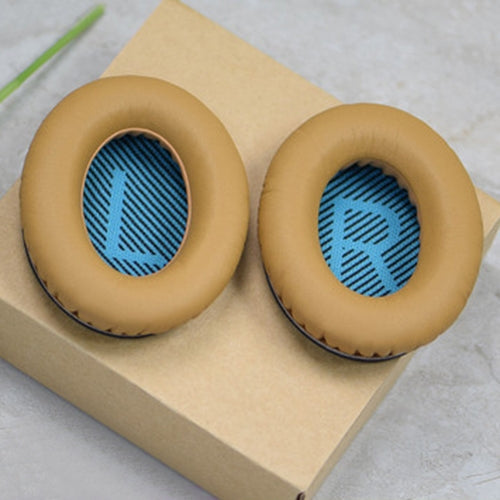 Soft Earmuff Headphone Jacket for BOSE QC2 / QC15 / AE2 / QC25 / QC35 (Gold Blue) with LR Cotton