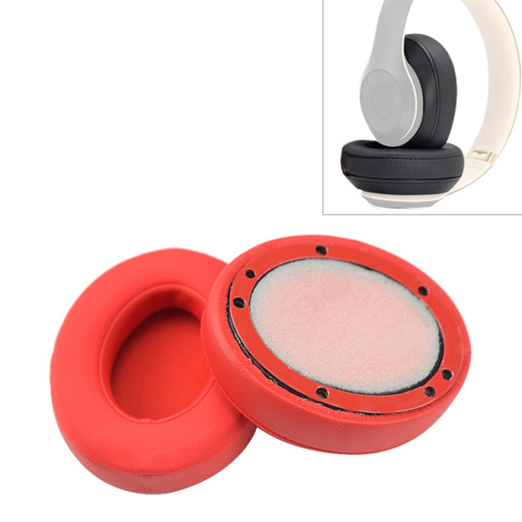 Red 2-Piece Protective Ice Gel Earmuffs for Beats Studio 2.0 / 3.0 Headphones
