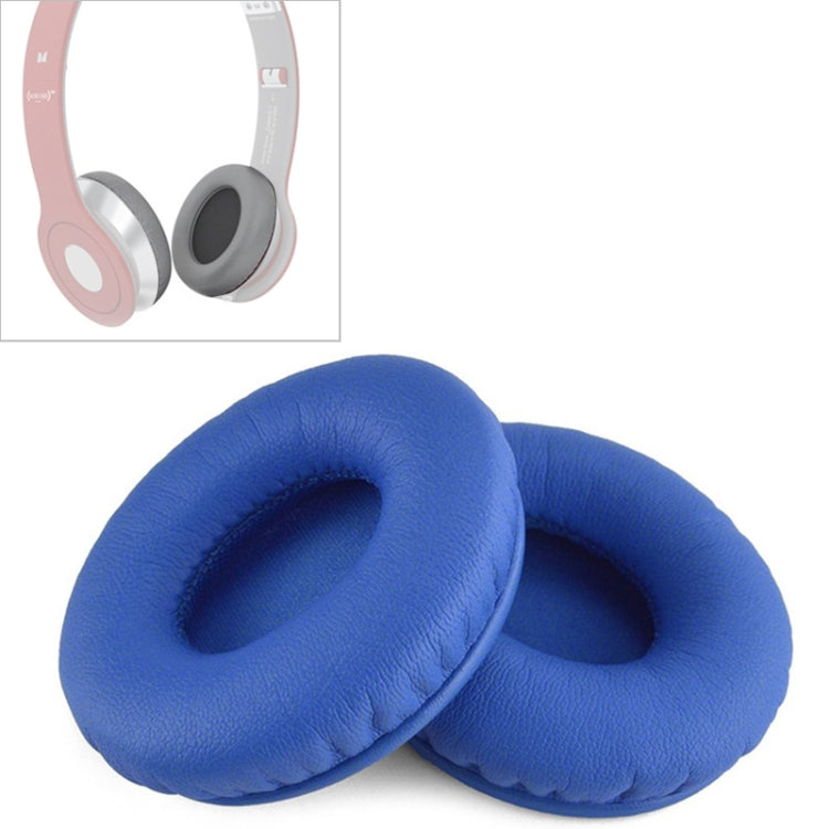Blue Leather Cover and Sponge Earmuffs for Beats Solo HD / Solo 1.0 (2 PCS)