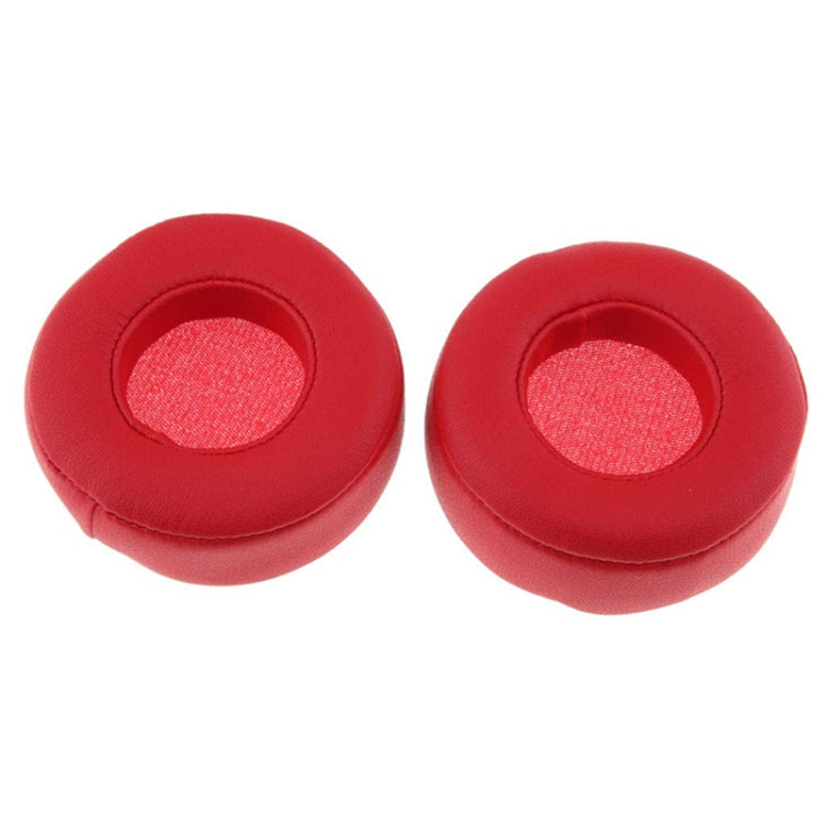 Red Leather Sponge Earmuffs for Beats Studio Mixr Headphones - 2 Piece Set