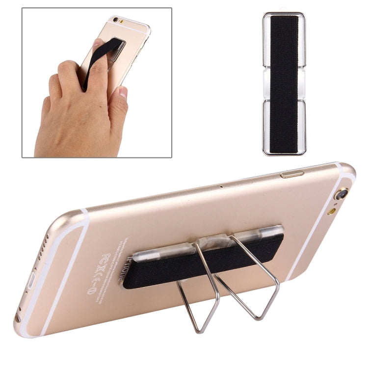 Adjustable 2 in 1 Mini Phone/Tablet Holder with Finger Grip (Black)