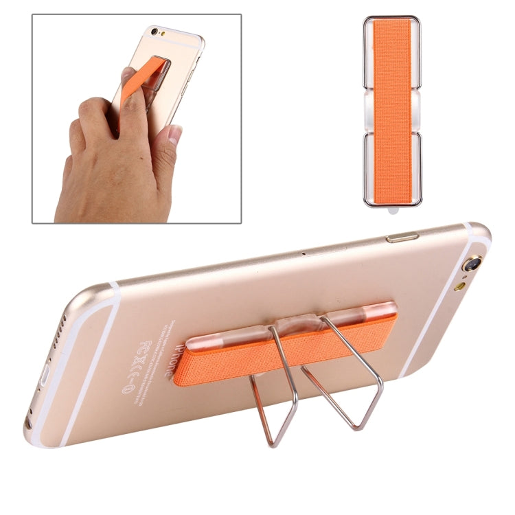 2 in 1 Universal Phone/Tablet Holder and Finger Grip Stand (Orange)