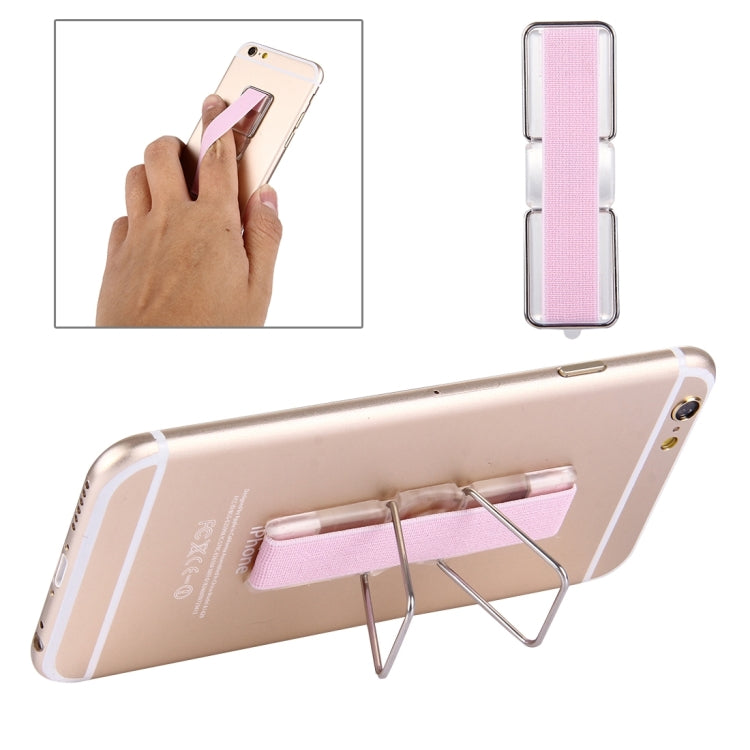 2 in 1 Compact Universal Phone and Tablet Holder with Slim Finger Grip (Pink)