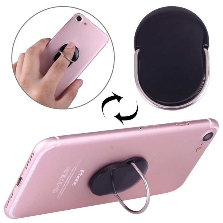 360 Degree Rotatable Plastic Ring Holder for Smartphones (Black)