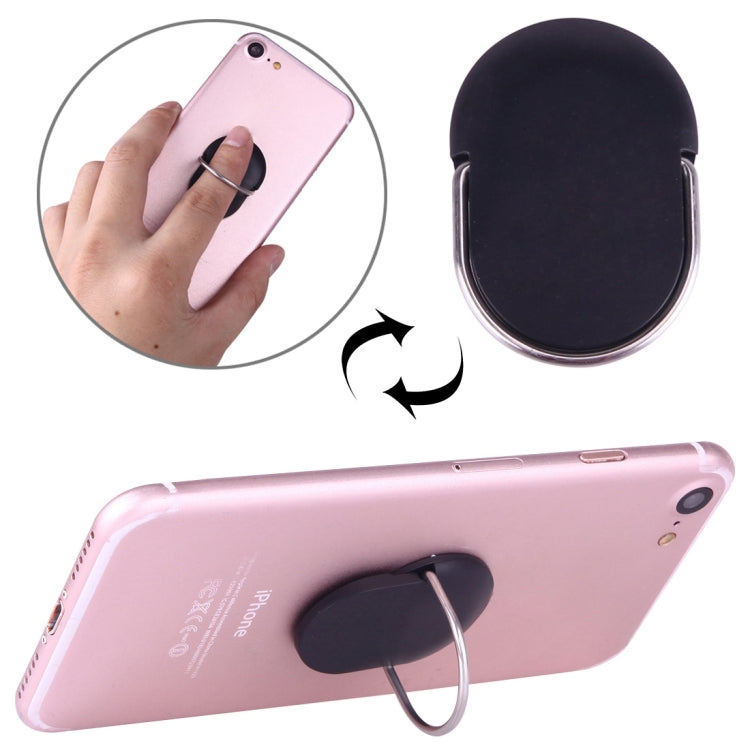 360-Degree Rotatable Grey Plastic Ring Holder for Smartphones