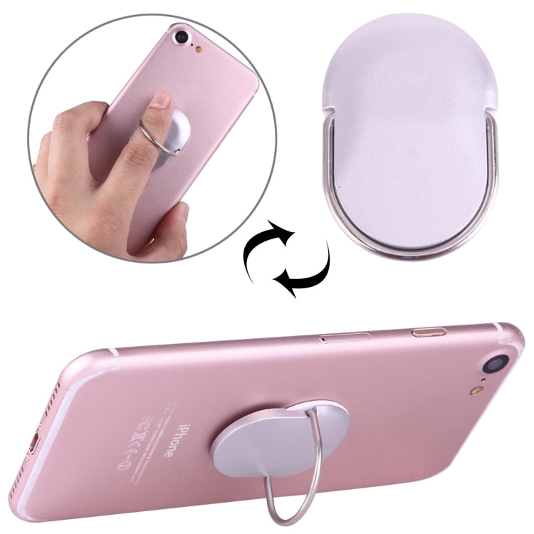 360 Degree Rotatable Plastic Ring Holder for Smartphones (Silver)