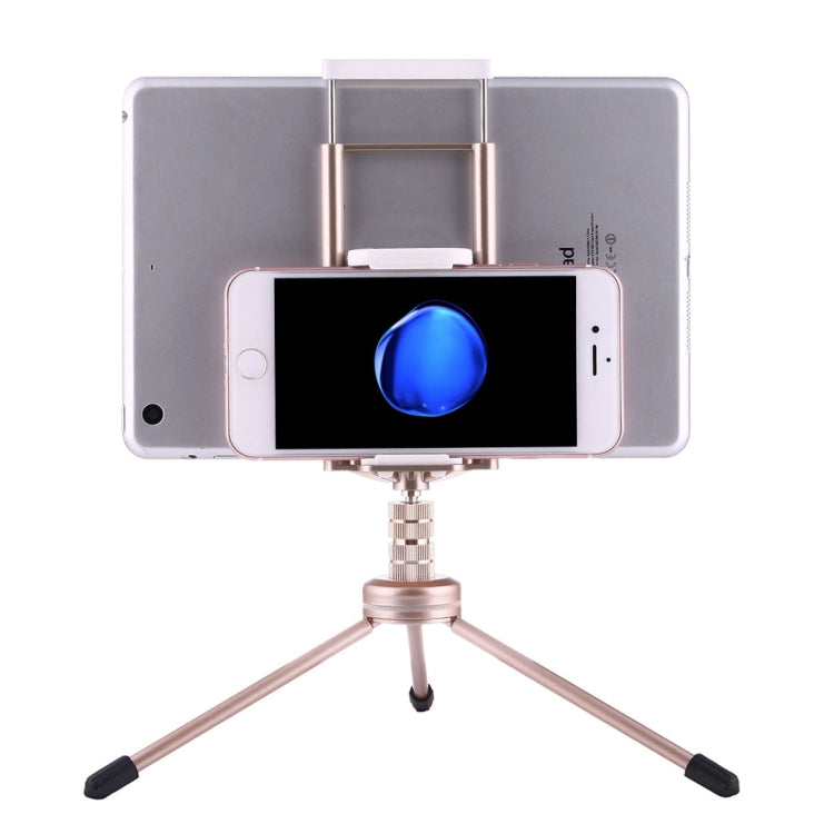 Aluminum Alloy Tripod Mount Stand for Smartphones, Tablets, and Digital Cameras (Gold)