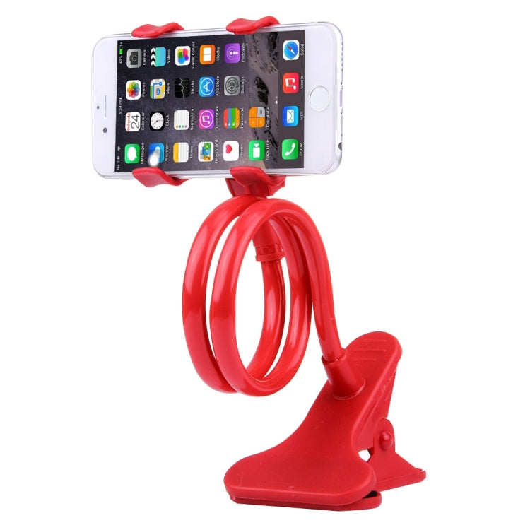 Lazy Bracket Flexible Long Arm Phone and Tablet Holder Stand (Red)