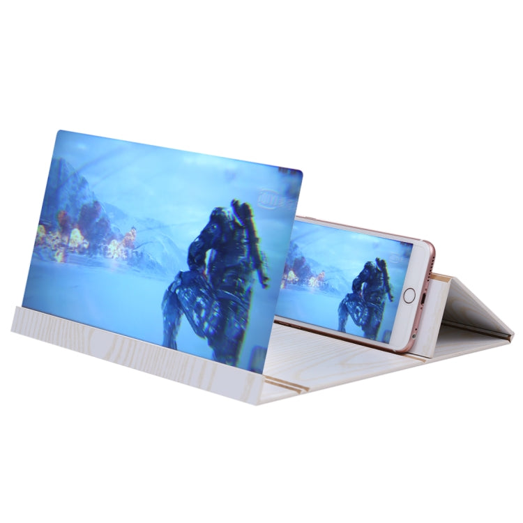 Portable 3D Phone Screen Magnifier with Wood and Organic Glass Eyeshield