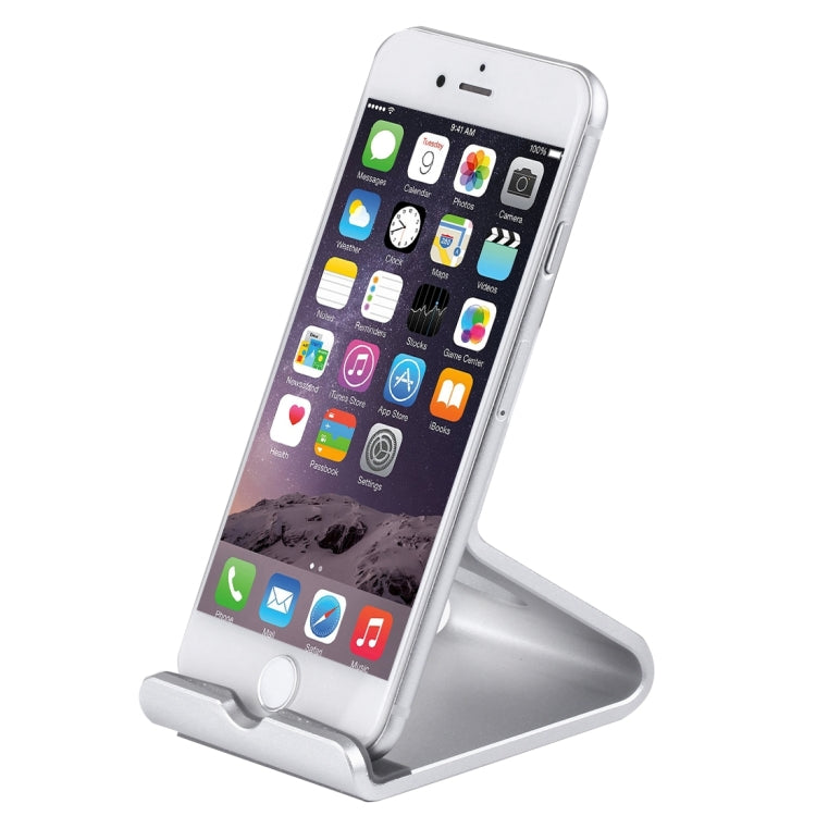 Exquisite Aluminum Alloy Desktop Holder Stand DOCK Cradle for Smartphones and Tablets (Silver)