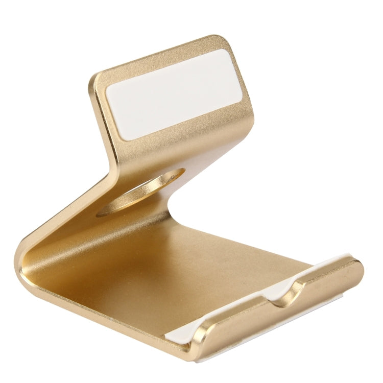 Aluminum Alloy Desktop Holder Stand for iPhones, Galaxy, Huawei, Xiaomi, LG, HTC, and 7-inch Tablet (Gold)
