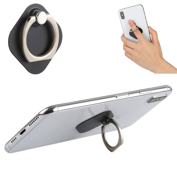 Phone Ring Holder Stand with 360° Rotation for iPad, iPhone, Galaxy, Huawei, Xiaomi, LG, HTC, and More Smartphones (Black)