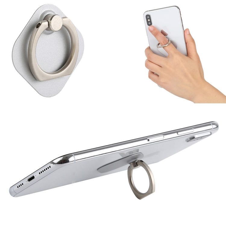 Silver Universal Ring Phone Holder Stand for Smartphones with 360° Rotation