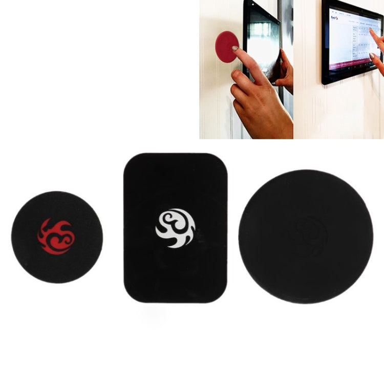 Magnetic Wall Mount Bracket for iPhone / iPad (Black)
