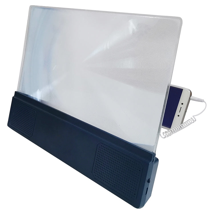 F5 12 inch Universal Mobile Phone Screen Amplifier with Stand & Speaker