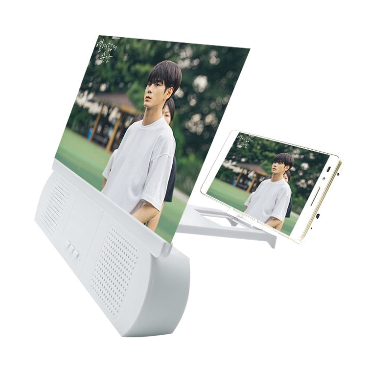 F9 10 inch Universal Chargeable HD Video Amplifier with Bluetooth Speaker (White)