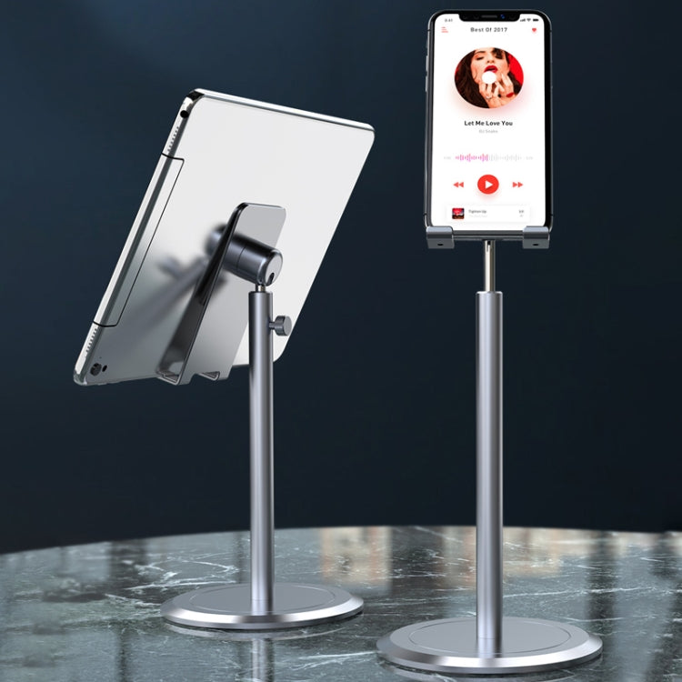 LICHEERS LC-359 Mobile Phone Flat Metal Telescopic Stand for 4-12.9 inch Phones & Tablets