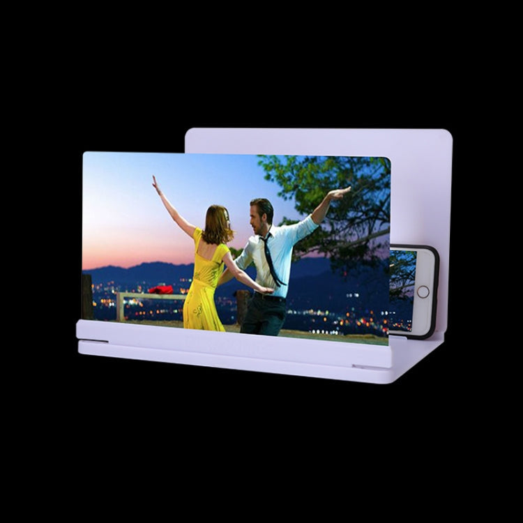 Ultra-thin Mobile Phone Screen Magnifier with Eye Protection (White)