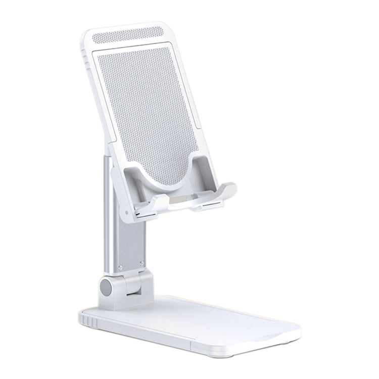 Retractable Mobile Phone and Tablet Desktop Stand Holder (White)