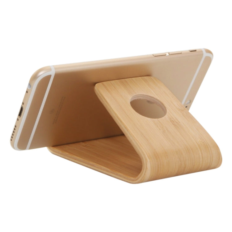 Bamboo Universal Curved Wood Support Frame for Tablet Phones