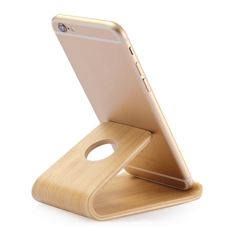 Bamboo Universal Curved Wood Support Frame for Tablet Phones