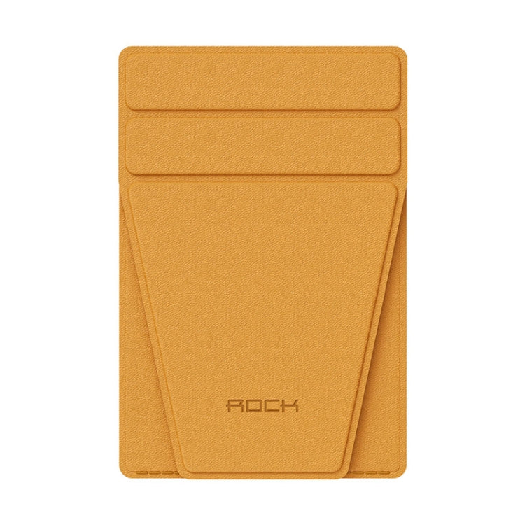 ROCK RPH0968 3-in-1 PU Leather Magnetic Card Holder Stand for iPhone 12 Series (Yellow)